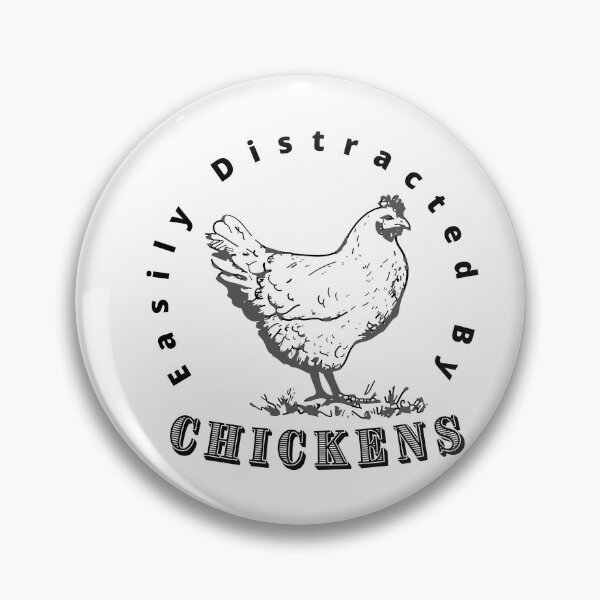 Item preview, Easily Distracted By Chickens, funny chicken t-shirt designed and sold by MEDELSHOP.