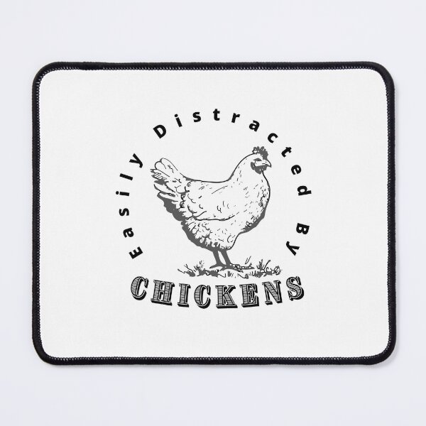 Item preview, Easily Distracted By Chickens, funny chicken t-shirt designed and sold by MEDELSHOP.