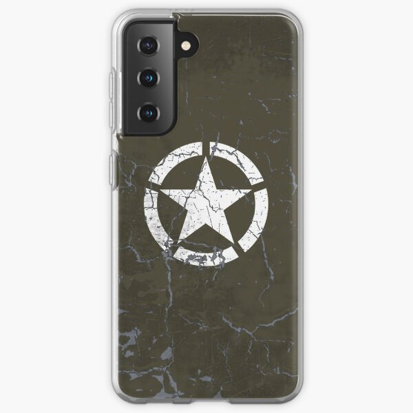 Vintage Look US Army White Star Emblem Samsung Galaxy Soft Case