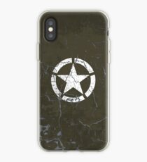 Vintage Look US Army White Star Emblem iPhone Case
