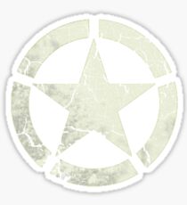 Vintage Look US Army White Star Emblem Sticker