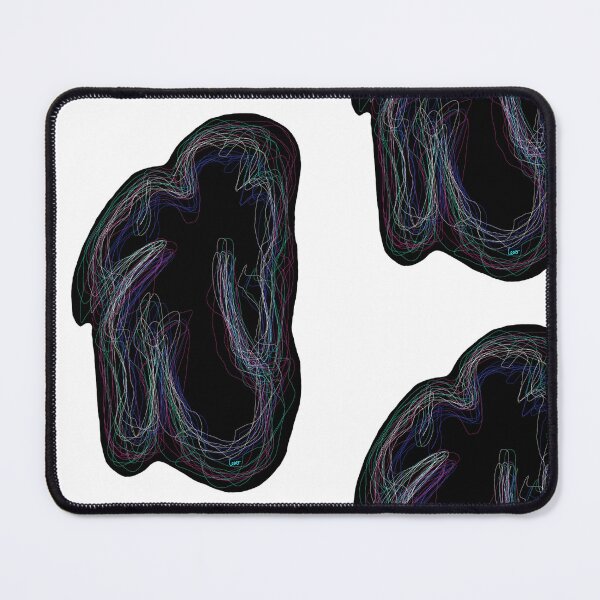 Item preview, Black neon silhouette (patterns, white background) designed and sold by MentaLee.