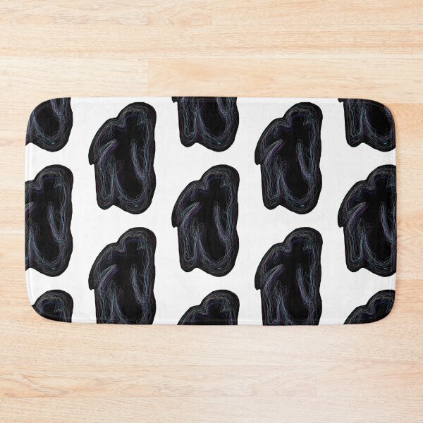 Item preview, Black neon silhouette (patterns, white background) designed and sold by MentaLee.