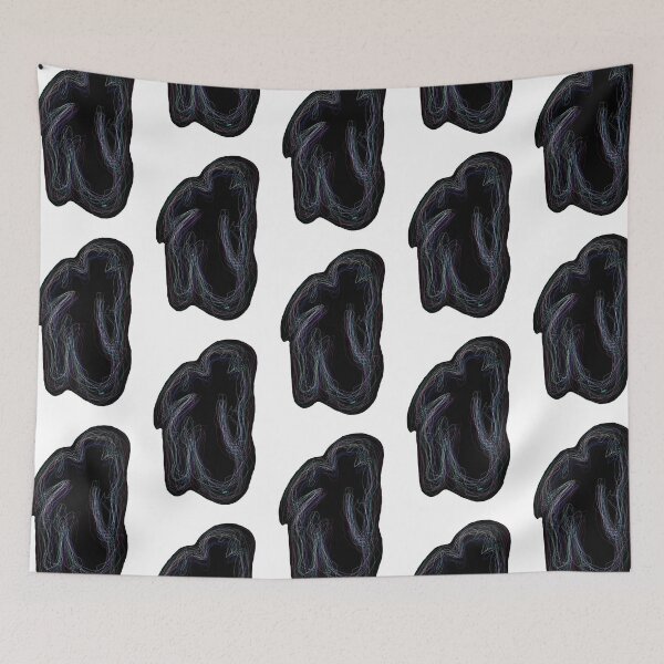 Item preview, Black neon silhouette (patterns, white background) designed and sold by MentaLee.