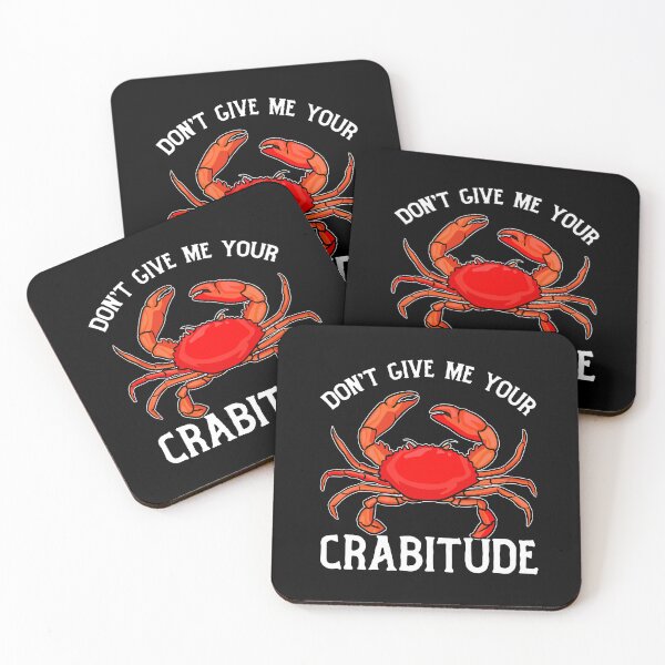 Item preview, Don't Give Me Your Crabitude Crabby Attitude Pun Red Crab designed and sold by funnytshirtemp.