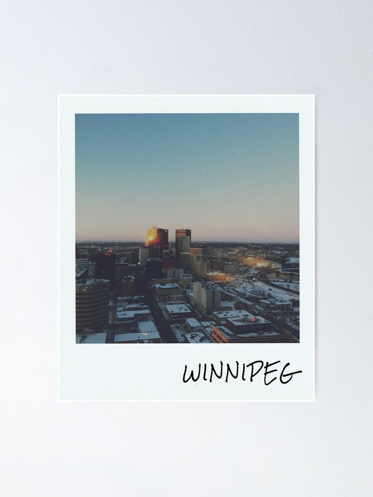 "Winnipeg Vintage Film White Frame Souvenir" Poster by CitiesOnFilm