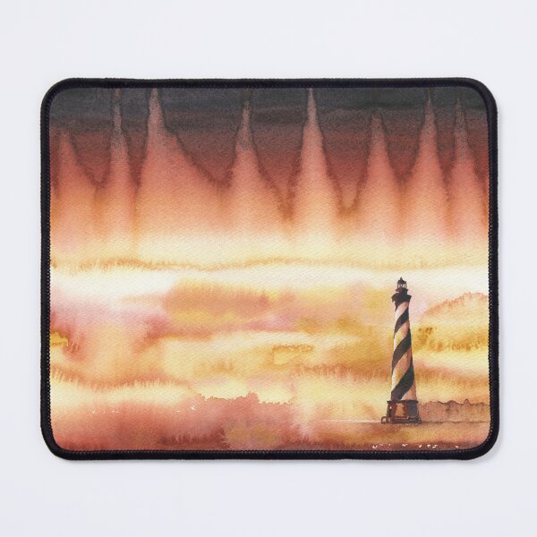 Item preview, Cape Hatteras Lighthouse on the Outer Banks, NC.  Watercolor painting Cape Hatteras Lighthouse designed and sold by rfoxphoto.