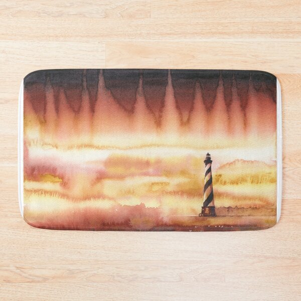 Item preview, Cape Hatteras Lighthouse on the Outer Banks, NC.  Watercolor painting Cape Hatteras Lighthouse designed and sold by rfoxphoto.
