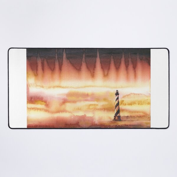 Item preview, Cape Hatteras Lighthouse on the Outer Banks, NC.  Watercolor painting Cape Hatteras Lighthouse designed and sold by rfoxphoto.