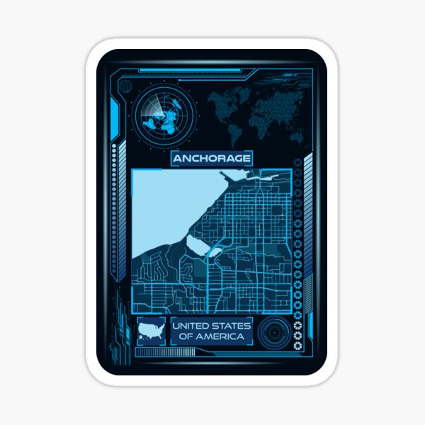 Item preview, Mapa de Anchorage EE.UU. designed and sold by hatimelhag.