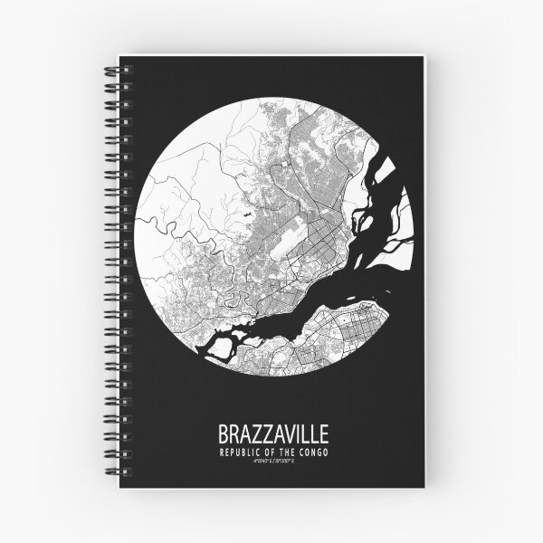 Item preview, Brazzaville City Map of Republic of the Congo - Full Moon designed and sold by deMAP.