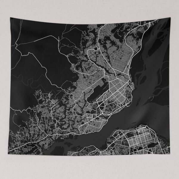 Item preview, Brazzaville City Map of Republic of the Congo - Full Moon designed and sold by deMAP.