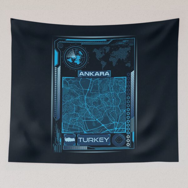 Item preview, Ankara Map Turkey designed and sold by hatimelhag.