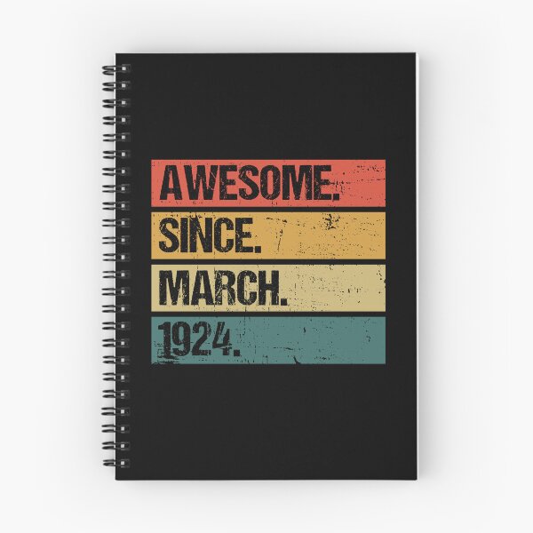 Item preview, 98th Birthday Gift: Awesome Since March 1924, Retro 1924 March Birthday designed and sold by AMINE  ★★★★★.