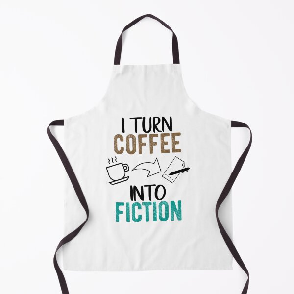 Item preview, I Turn Coffee Into Fiction - with black text - for Writers designed and sold by Mindful-Designs.
