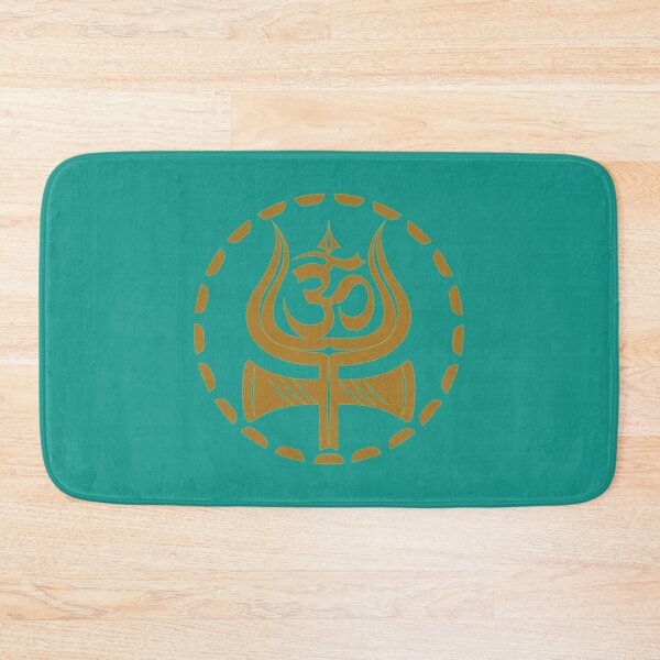 Item preview, Golden shiv trishul with ohm   designed and sold by symbolikas.