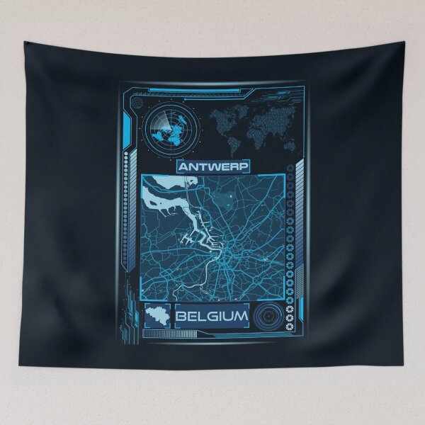 Item preview, Antwerp Map Belgium designed and sold by hatimelhag.