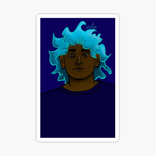 Blue hair  Sticker