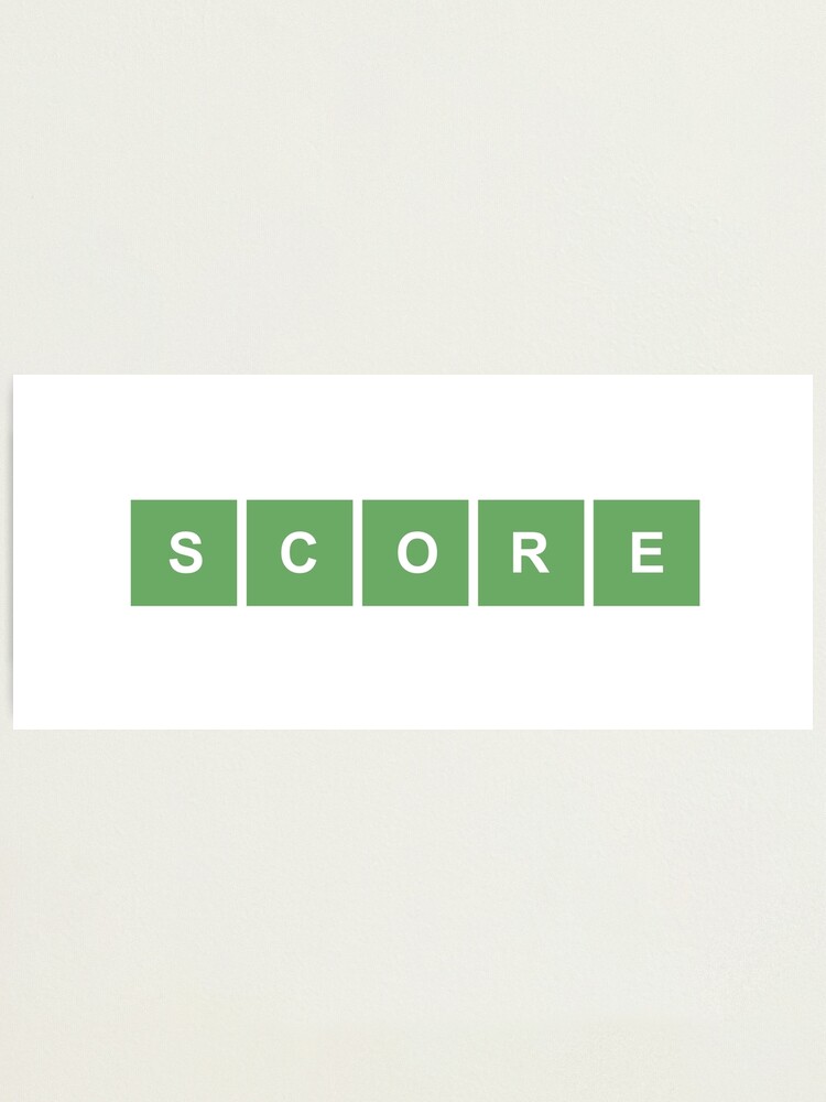 "Wordle Score  One Row" Photographic Print by ccsonic  Redbubble