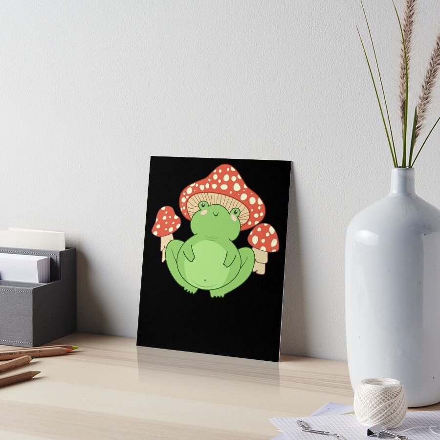 Funny Cottagecore Frog Mushroom Paddo Cottage Core Aesthetics Art Board Print By Teeartforyou