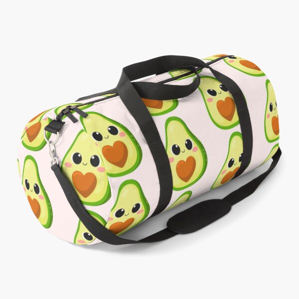 Cute Valentine Avocado With Heart Seed Duffle Bag