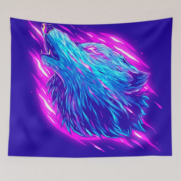 Item preview, Colorful abstracted beast wolf art poster designed and sold by oldeck.