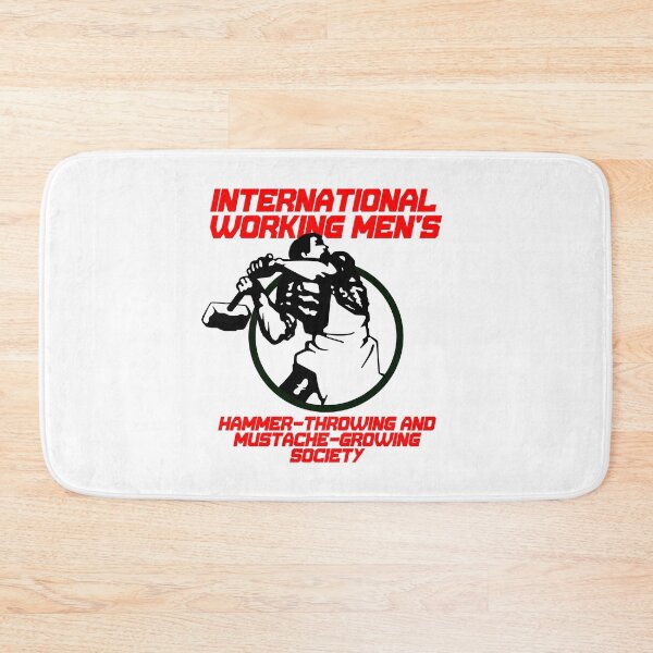 Item preview, International Working Men's Hammer-Throwing and Mustache-Growing Society designed and sold by Good-Looking Corpse.