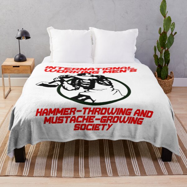 Item preview, International Working Men's Hammer-Throwing and Mustache-Growing Society designed and sold by Good-Looking Corpse.