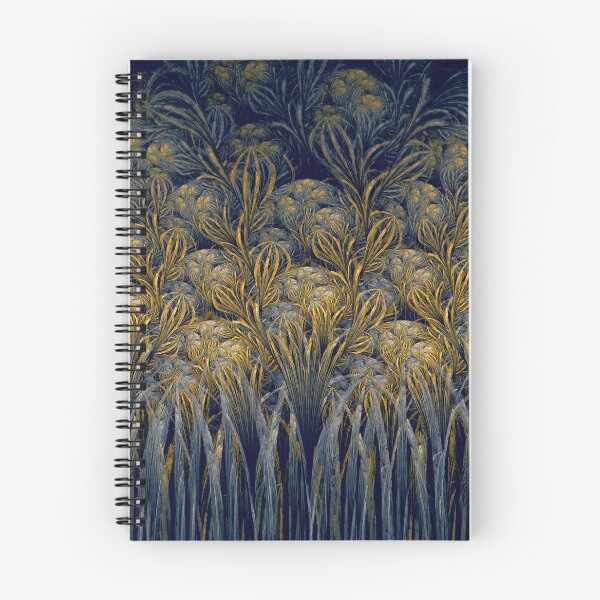 Item preview, 'Saffron' Abstract Blue And Yellow Floral Fractal Art designed and sold by Holmes-Ja.