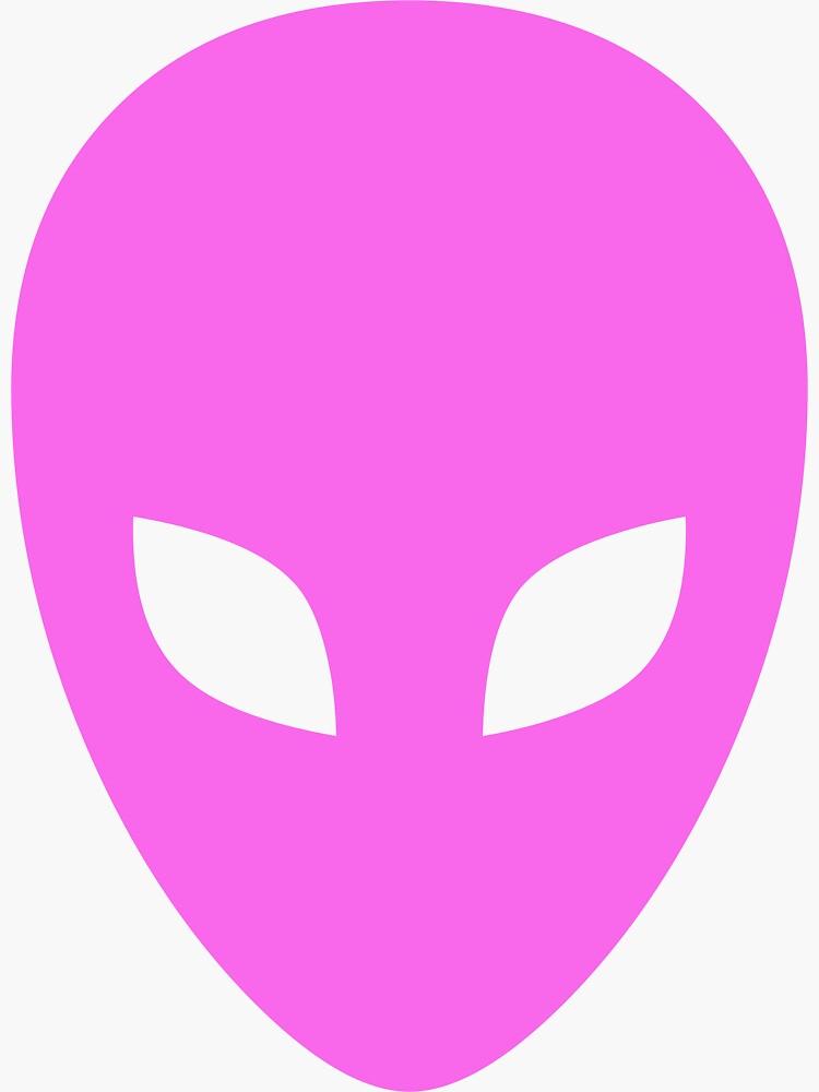 "Pink Alien symbol" Sticker by effervescence Redbubble