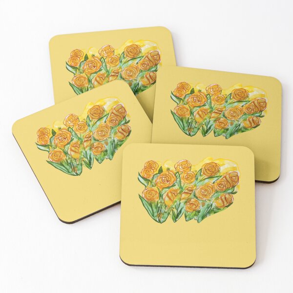 Item preview, Yellow Roses Abstract designed and sold by FrictionMaxxing.