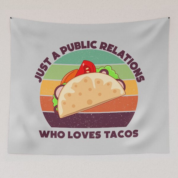Item preview, Just a public relations who loves tacos, dark text,  funny tacos lover public relations job title, manager , specialist , officer designed and sold by SGS-.