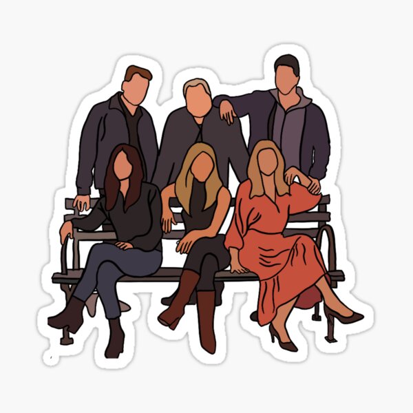 Friends TV Show Sticker Pack Ross Rachael Chandler Monica Phoebe Joey  Printable Sticker Inspired Sticker Laptop Sticker Set 