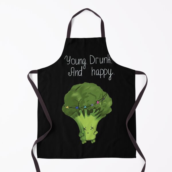 Item preview, Young Drunk And Happy Cute Little Broccoli designed and sold by BigFatMistake.