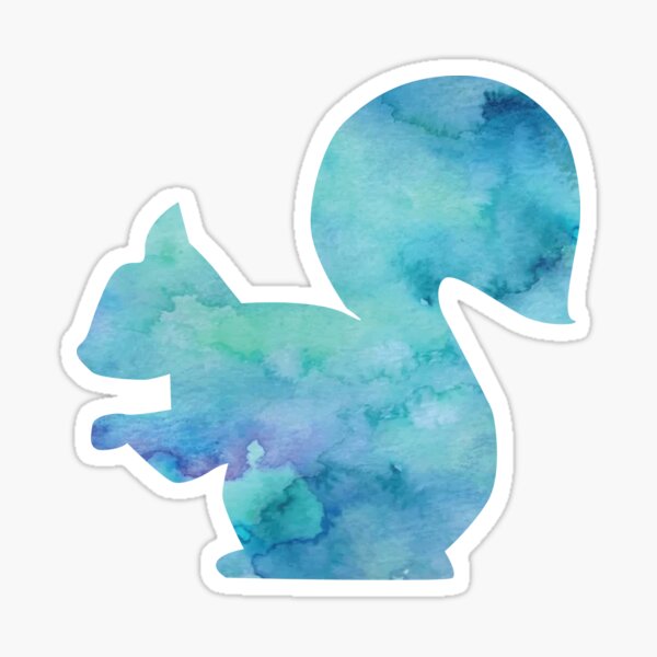 Blue Squirrel Sticker