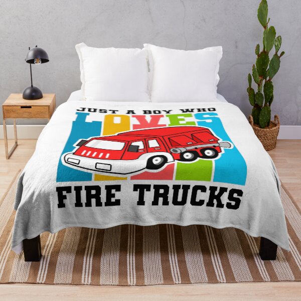 Item preview, Just A Boy Who Loves Fire Trucks designed and sold by TashaVector.
