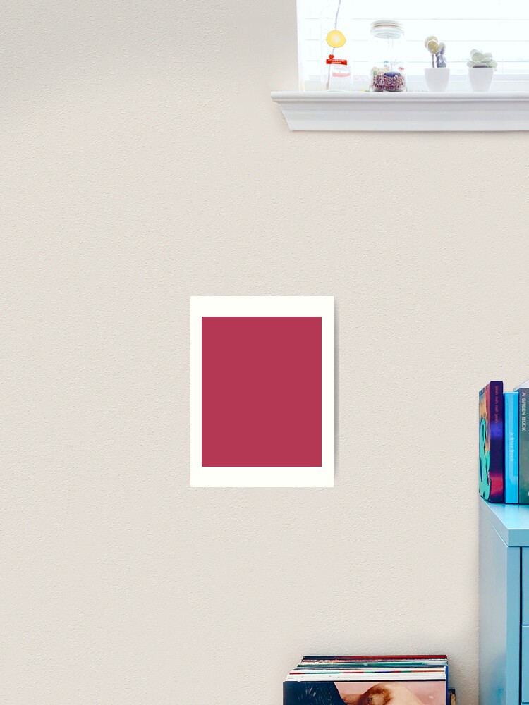Thumbnail 2 von 3, Kunstdruck, Hibiscus Red Plain color designt und verkauft von SolidColor.