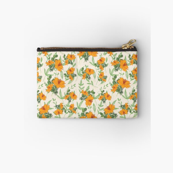 Item preview, Pretty Floral Design in Orange and Green designed and sold by Olverh Design Studio.