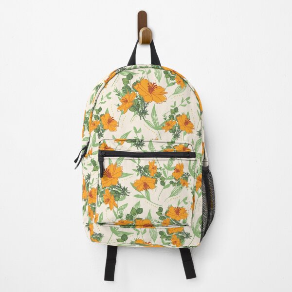 Item preview, Pretty Floral Design in Orange and Green designed and sold by Olverh Design Studio.