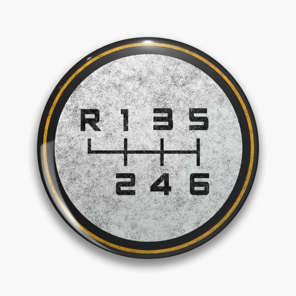 Item preview, Grungy Manual Transmission Shift Pattern - 6-speed, Reverse: top left designed and sold by ApexFibers.