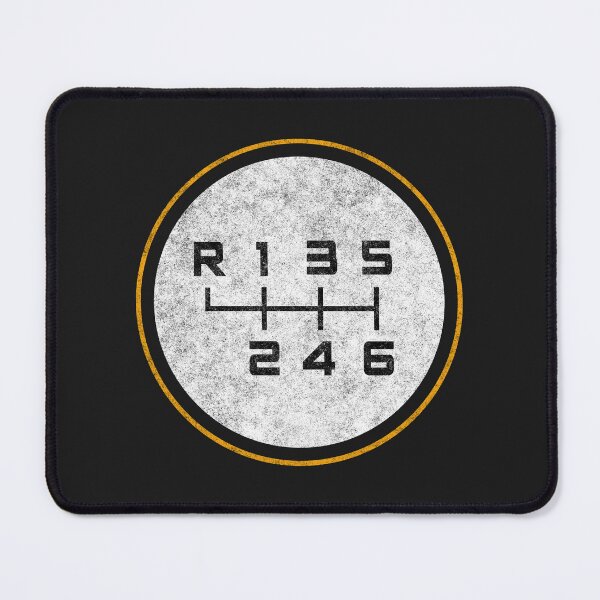 Item preview, Grungy Manual Transmission Shift Pattern - 6-speed, Reverse: top left designed and sold by ApexFibers.