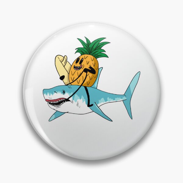Artikelvorschau, Surfer-Ananas, die einen Hai reitet entworfen und verkauft von landscapeworlds.