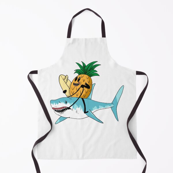 Item preview, surfer pineapple riding a shark designed and sold by landscapeworlds.