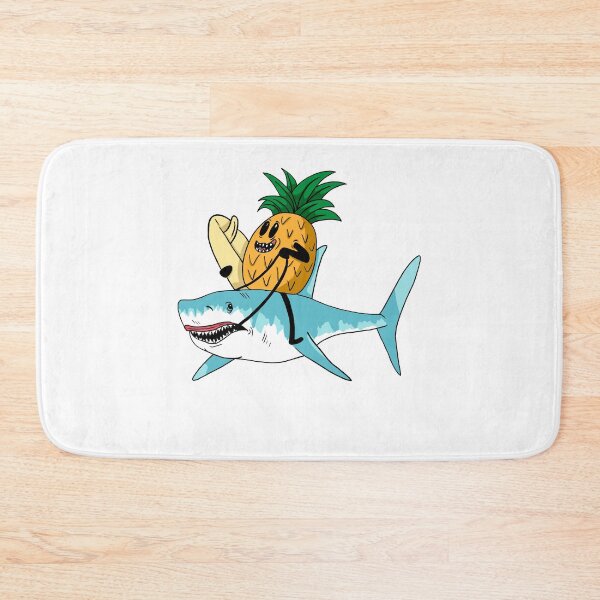 Item preview, surfer pineapple riding a shark designed and sold by landscapeworlds.