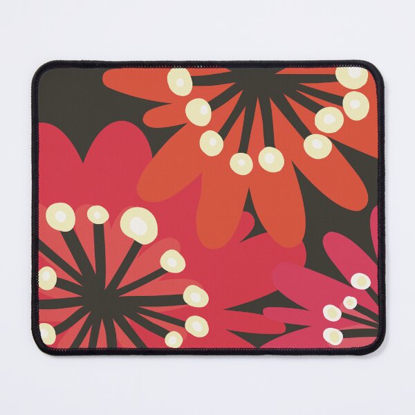 Item preview, Fun flowerpower pattern in 1970-style, orange, red, brown designed and sold by marina63.