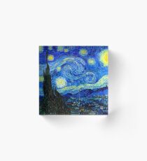 Sternennacht von Van Gogh Acrylblock