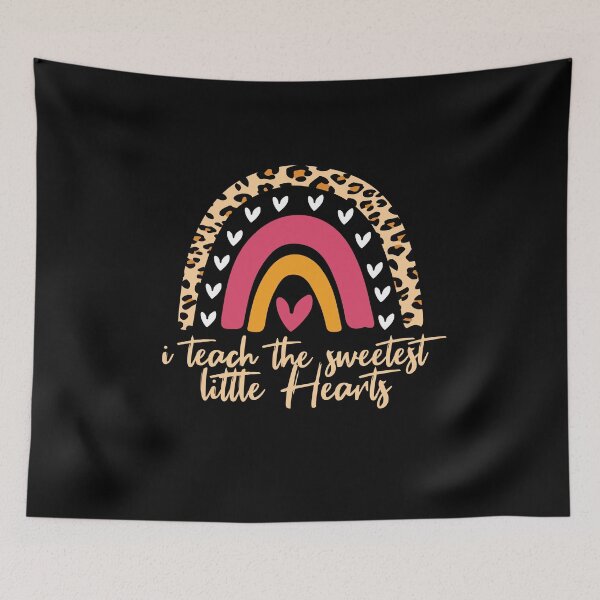 Item preview, I Teach The Sweetest little Hearts Rainbow Teacher Valentines Day Gift, Funny Valentine Teachers Quote designed and sold by holigan.