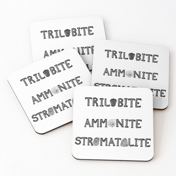 Item preview, Trilobite Ammonite Stromatolite - Black Text designed and sold by Fernheart Designs.