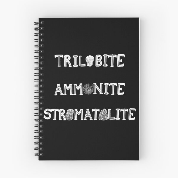 Item preview, Trilobite Ammonite Stromatolite - White Text designed and sold by Fernheart Designs.