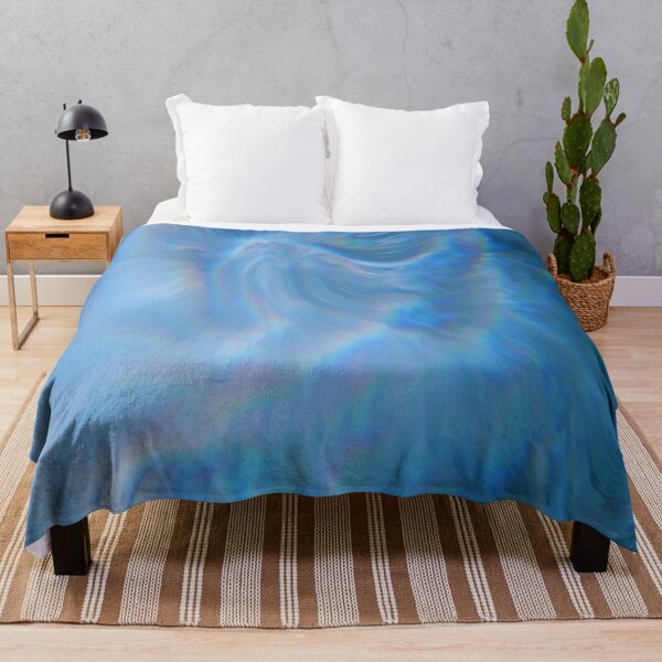 Item preview, Blue Swirl Abstract Liquid Marble Paint Textured Pattern Decorative Holographic Spirals designed and sold by HopefulFlower.